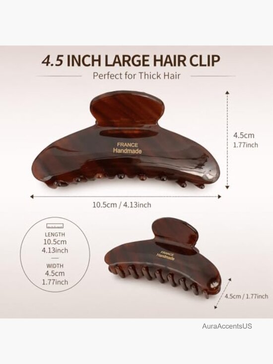Large Hair Claw Clips for Thick Hair, French Butterfly Jaw Clips, Strong Hold,